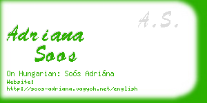 adriana soos business card